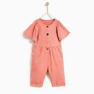 Zara baby 18/24 mo rose pink jumpsuit